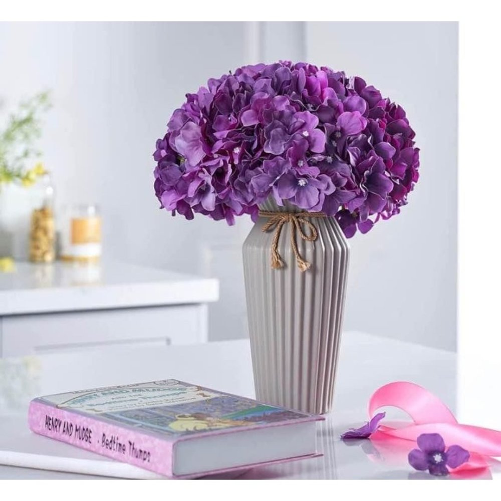 10 Pack | Purple Hydrangeas Flowers Wedding Bouquet Floral Centerpiece Decor